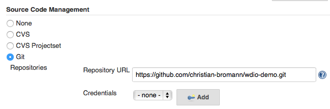 Configuração do Git no Jenkins