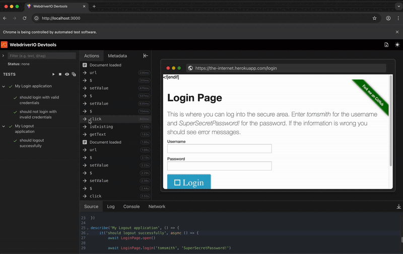 Demonstração do Reexecutor de Testes &amp; Snapshot